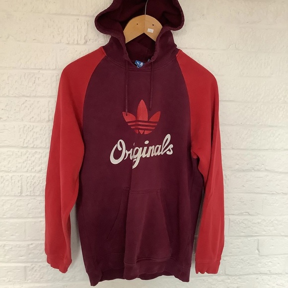 Adidas Originals Hoodie - Size M - Red Mix - Large Spellout - P2P 21” - Picture 4 of 6